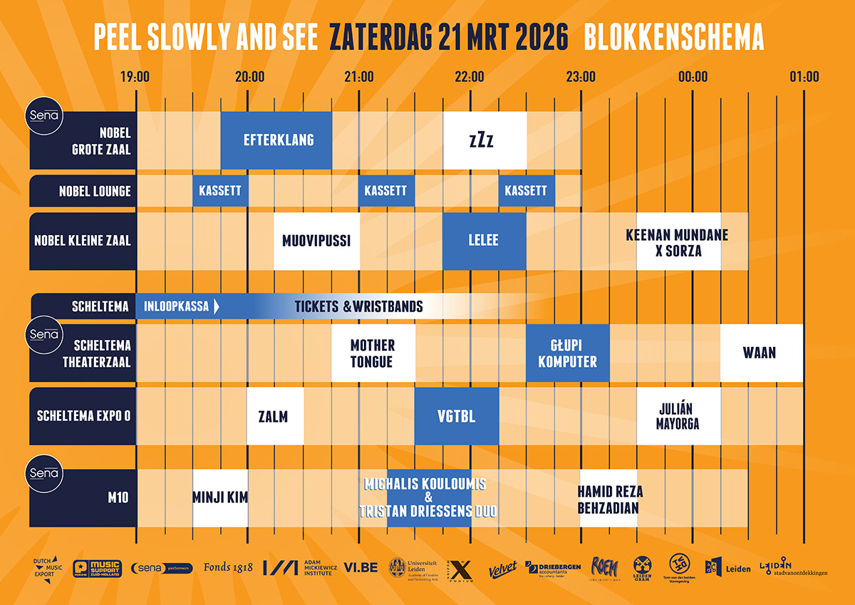 Timetable Saturday 2026 - Peel Slowly and See